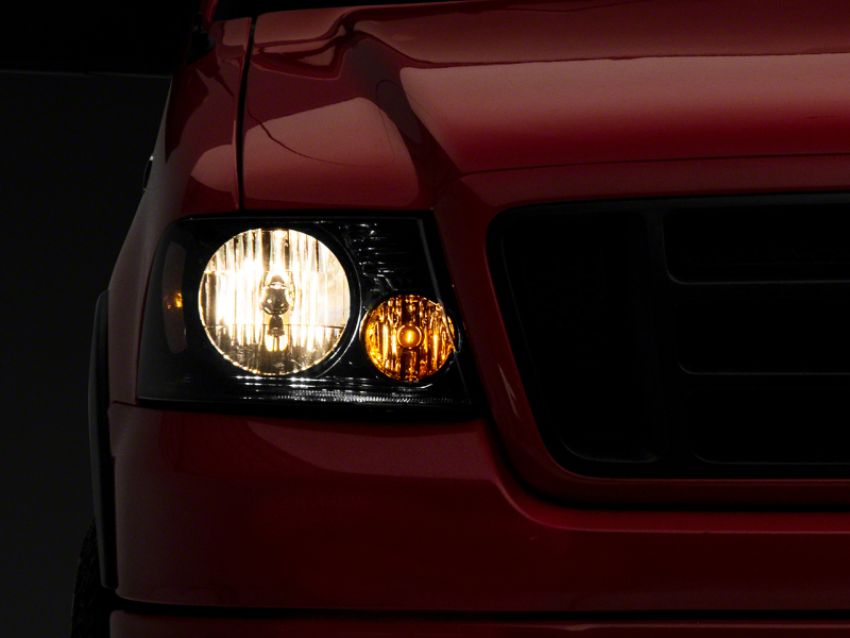 Raxiom T551342 04-08 Ford F-150 Axial Series OEM Style Replacement Headlights- Chrome Housing- Smoked Lens