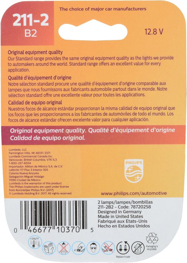 Philips 211-2B2 Philips Standard Miniature 211-2