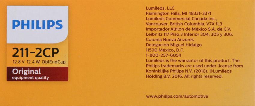 Philips 211-2CP Philips Standard Miniature 211-2 Pack of 10