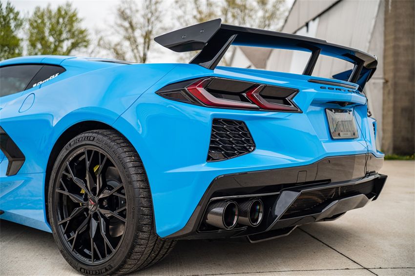 Corsa Performance 21109CFBLK CORSA Performance C8 Corvette 4.5in. Carbon Fiber Black PVD Exhaust Tip Kit (4 T