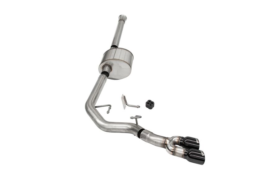 Corsa Performance 21150BLK 3.0in. Front of Tire Exit Catback Exhaust System with Twin 3.5in. Tips