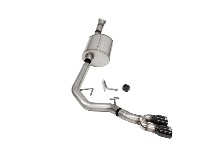 Corsa Performance 21165BLK 3.0in. Front of Tire Exit Catback Exhaust System with Twin 3.5in. Tips