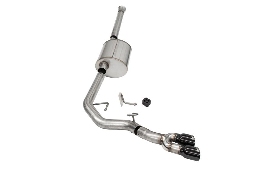 Corsa Performance 21168BLK 3.0in. Front of Tire Exit Catback Exhaust System with Twin 3.5in. Tips
