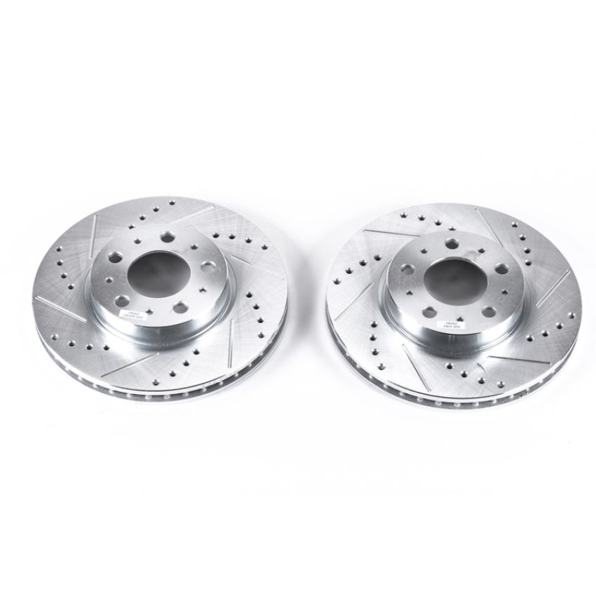 PowerStop EBR458XPR PowerStop Evolution Performance Drilled, Slotted & Plated Brake Rotor Pair