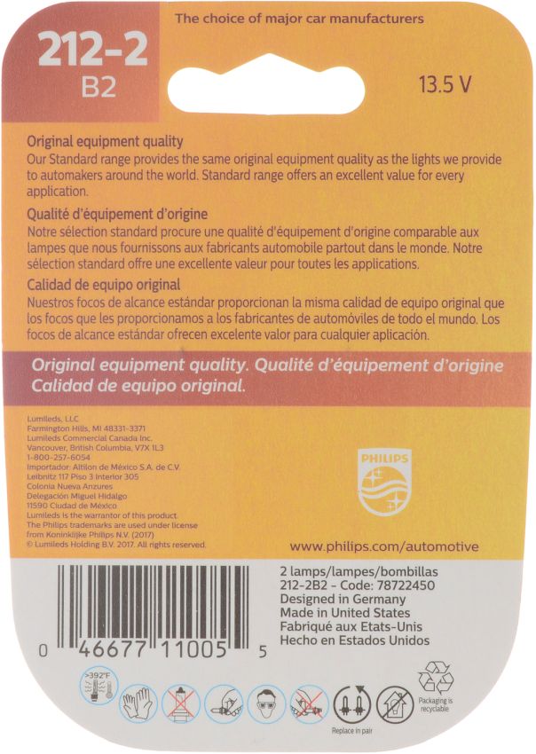 Philips 212-2B2 Philips Standard Miniature 212-2