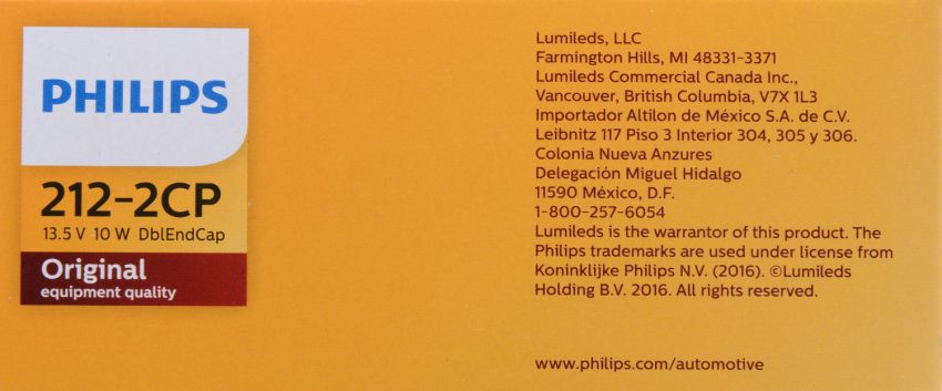 Philips 212-2CP Philips Standard Miniature 212-2 Pack of 10