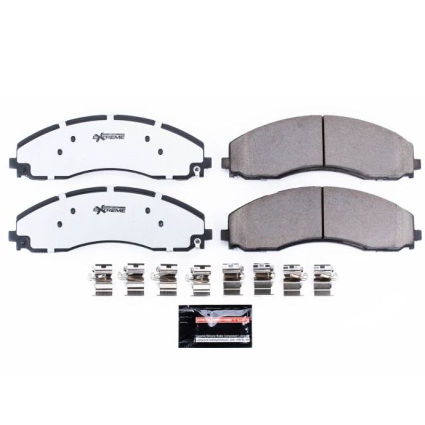 PowerStop Z36-2018A PowerStop - Z36 Truck and SUV Carbon-Fiber Ceramic Brake Pads with Hardware Kit