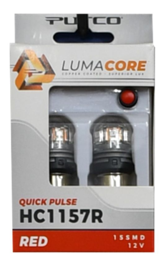 Putco HC1157R LumaCore 1157 Red - Pair (x3 Strobe w/ Bright Stop)