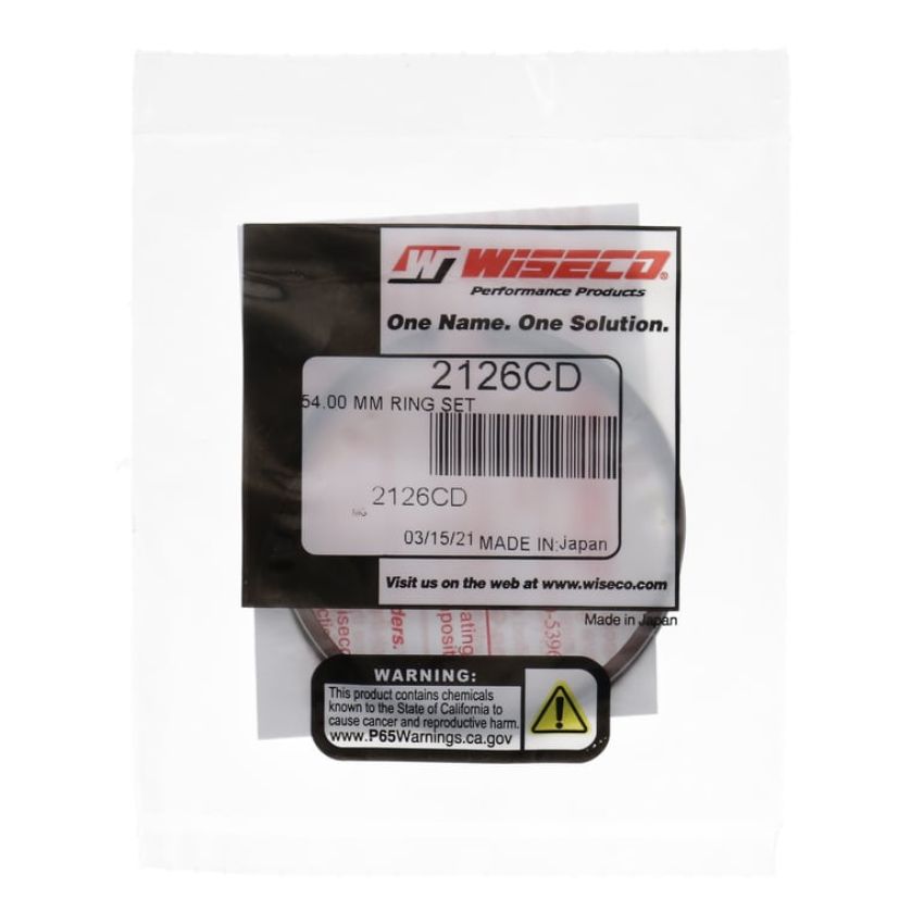 Wiseco 2126CD Wiseco Piston Ring Set, 2 Cycle, 54.00 MM Bore