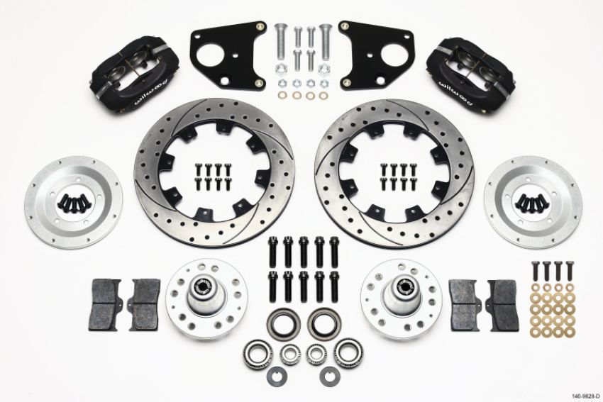 Wilwood 140-9828-D Forged Dynalite Front Kit 12.19in Drilled 62-72 CDP B & E Body-Drum