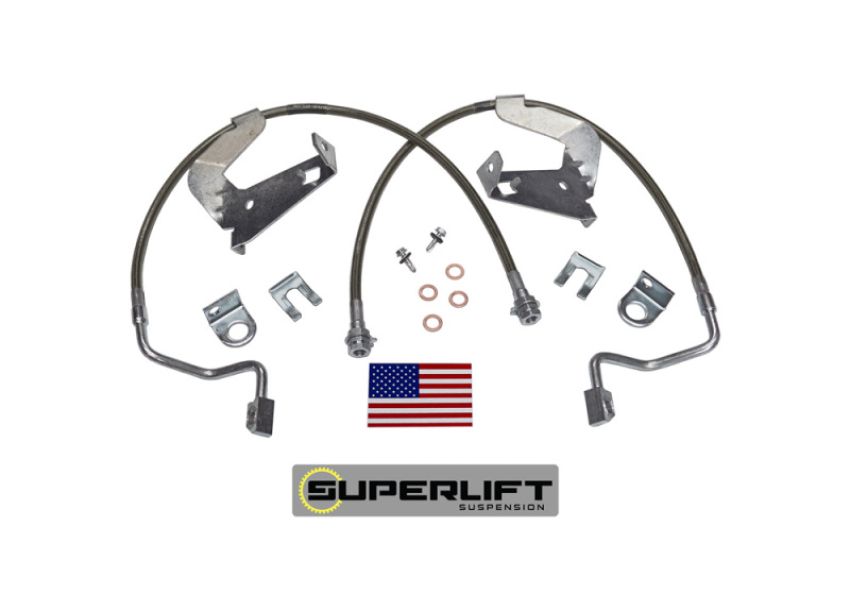 Superlift 91540 08-10 Ford F-250/F-350 w/ 2-4in Lift Kit (Pair) Bullet Proof Brake Hoses