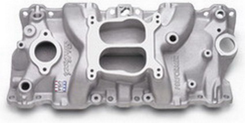 EDELBROCK EDE2104 SBC Performer Q-Jet Manifold - 262-400