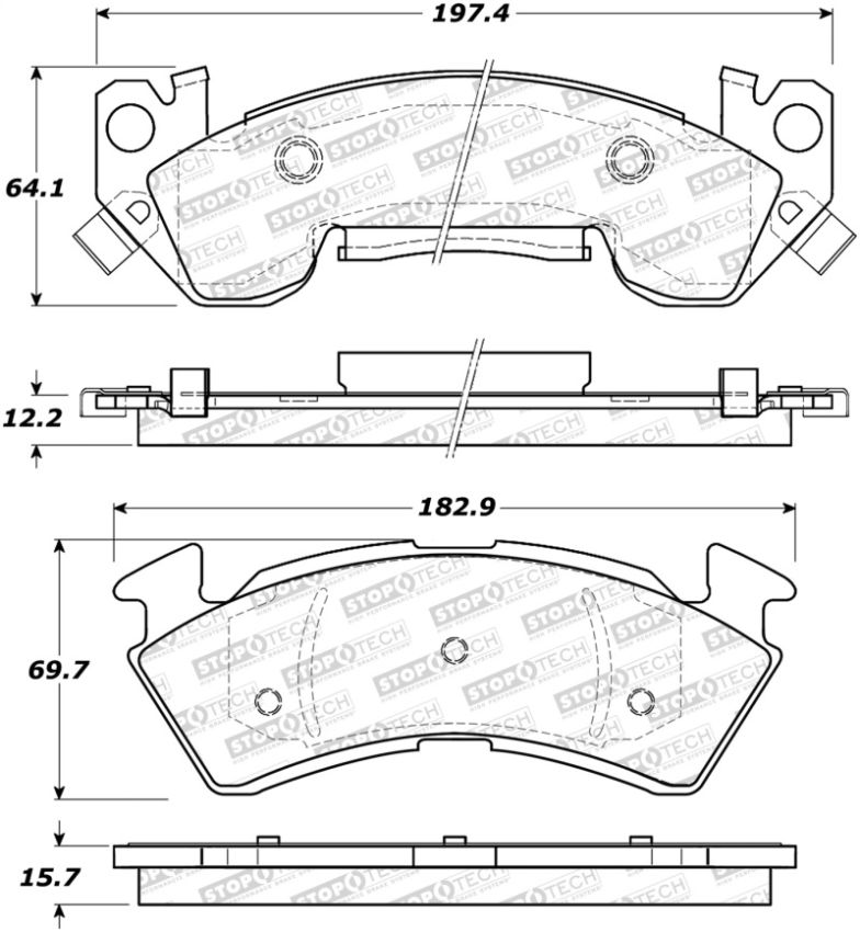 Stoptech 308.06140 Street Brake Pads - Rear
