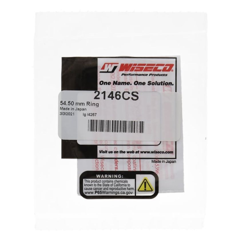 Wiseco 2146CS Wiseco Piston Ring Set, 2 Cycle, 54.50 MM Bore