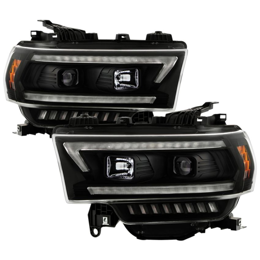 SPYDER 5088611 Projector Headlights - Sequential LED Turn Signal Lights - Black