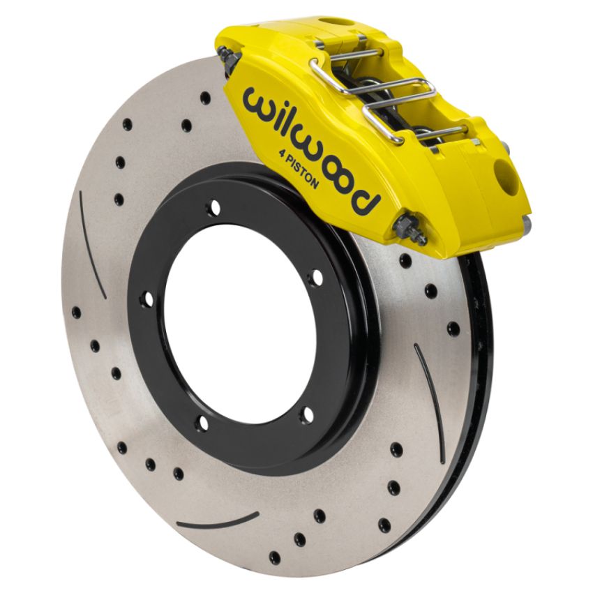 Wilwood 140-16946-DY 69-74 Porsche 911 Front Powerlite Brake Kit 3in MT Drilled & Slotted - Yellow