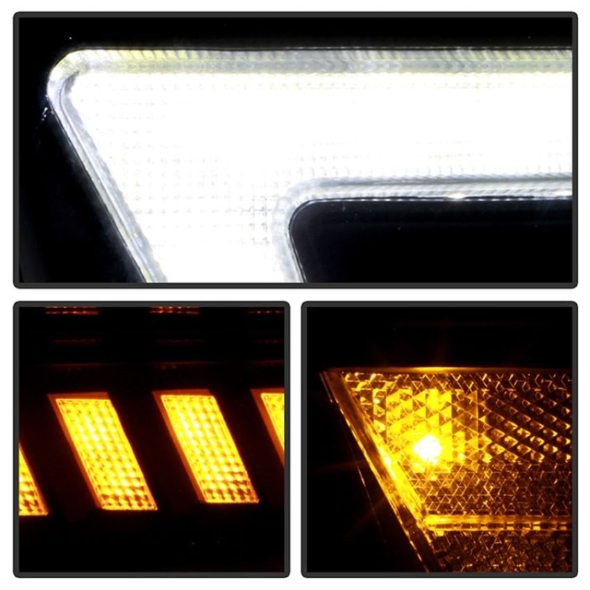 SPYDER 5088611 Projector Headlights - Sequential LED Turn Signal Lights - Black