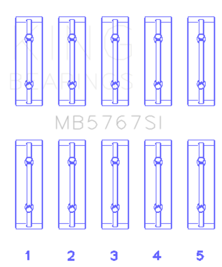 King Nissan HR15/16DE (Size STD) Main Bearing Set