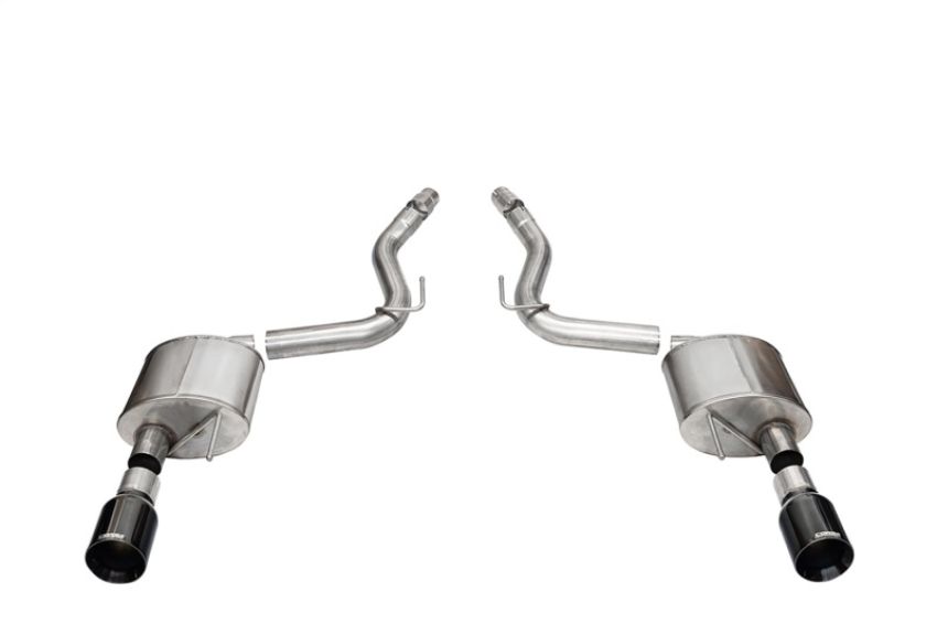 CORSA Performance 21253BLK Corsa 2024 Ford Mustang GT Sport Axle-Back Dual Rear Exit with 4.5in Straight Cut Black PVDTips