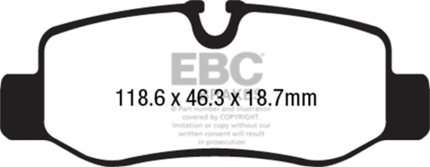 EBC Brakes UD1893 Ultimax OEM Replacement Brake Pads
