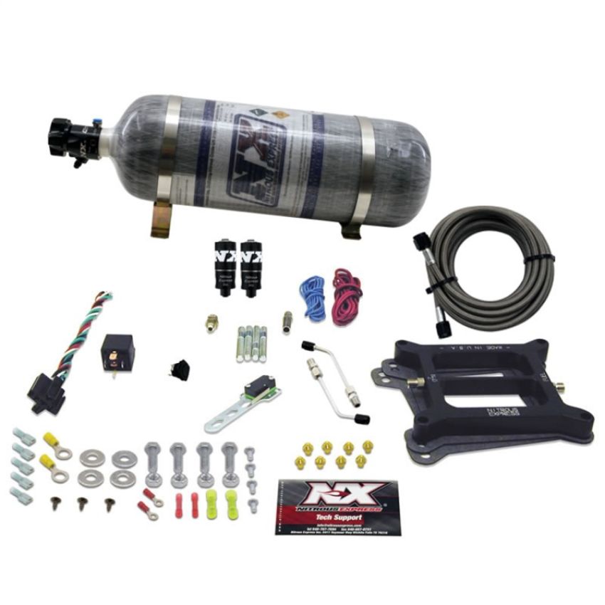 Nitrous Express 40041-12 4150 HITMAN PLUS 4-BBL (50-100-150-200HP) WITH COMPOSITE BOTTLE