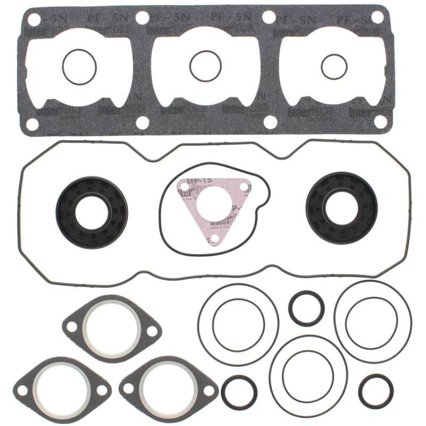 Vertex Pistons 711191 Vertex Gaskets 1992 Polaris Indy XLT/SKS/SP Complete Gasket Kit w/ Oil Seals