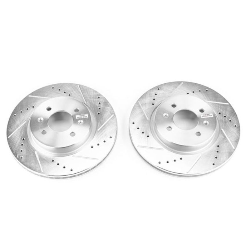 PowerStop JBR1562XPR PowerStop Evolution Performance Drilled, Slotted & Plated Brake Rotor Pair