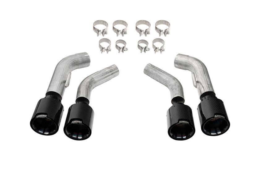 Corsa Performance 21835CFBLK Quad 4.5in. Carbon Fiber Black PVD Tip Kit