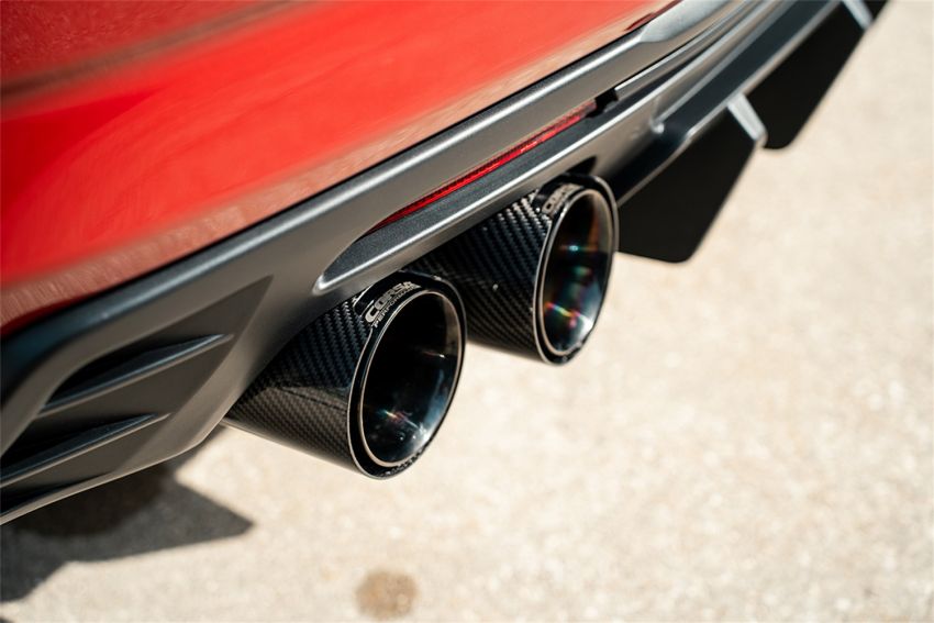 Corsa Performance 21835CFBLK Quad 4.5in. Carbon Fiber Black PVD Tip Kit