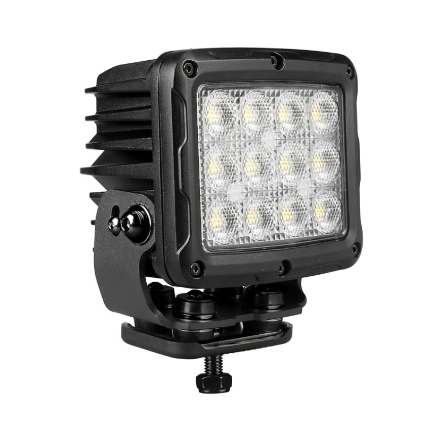 Go Rhino 751800523FCS Xplor Bright Series Rectangle SingleLED Spot Light Kit (Surface Mount) 5in. - Blk (Pair)