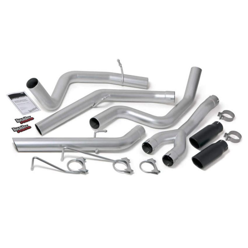 Banks Power 48602-B 14-15 Dodge Ram 1500 3.0L Diesel Monster Exhaust System - SS Dual Exhaust w/ Black Tips