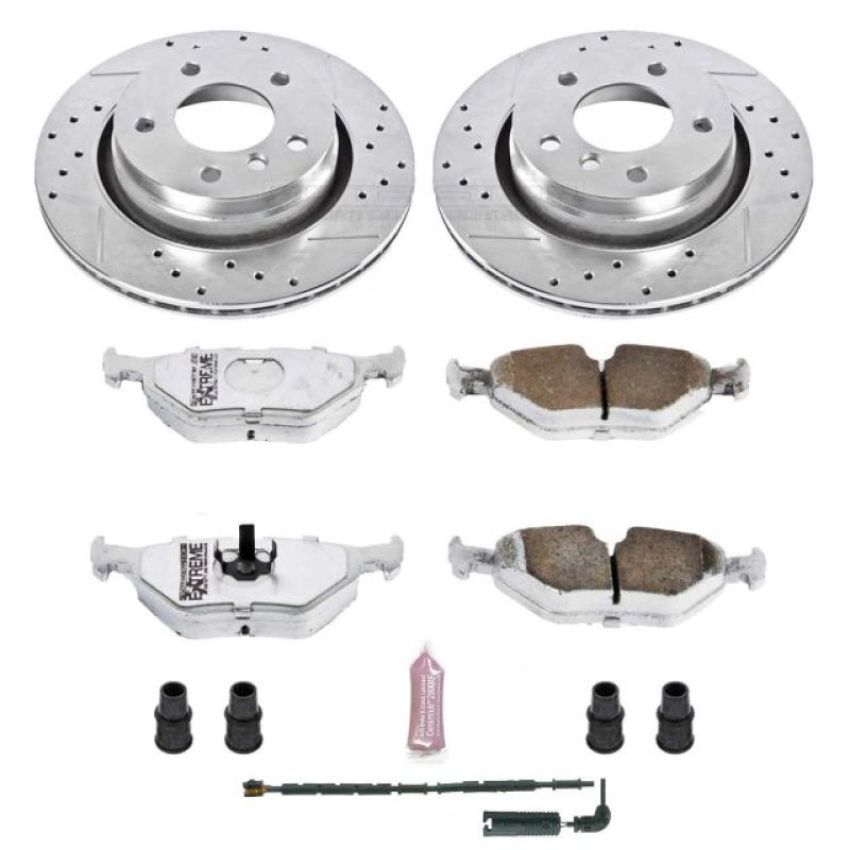 PowerStop K877-26 Z26 Street Performance Ceramic Brake Pad and Drilled & Slotted Rotor Kit