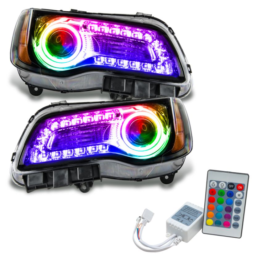Oracle Lighting 7731-504 SMD Pre-Assembled Headlights, Non-HID, Black Bezel, ColorSHIFT(tm) - Simple DRL