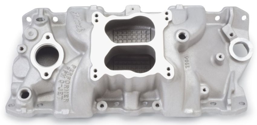 EDELBROCK EDE7104 SBC Performer RPM Q-Jet Manifold - 262-400