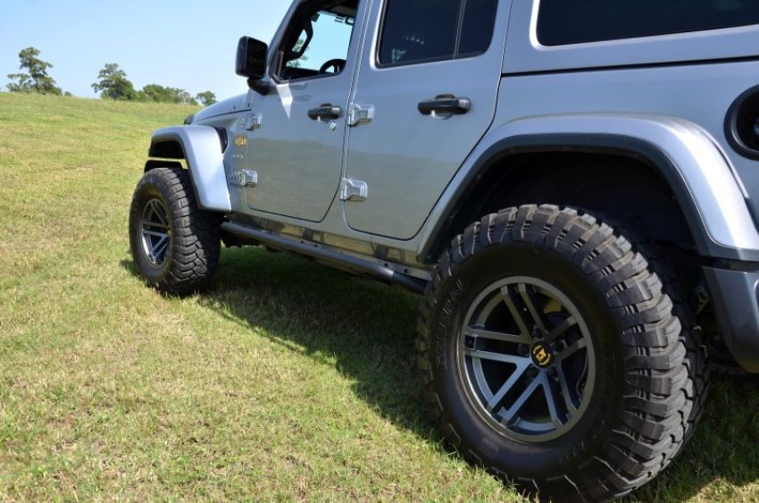N-Fab TSJ184-TX Trail Slider Steps 18-20 Jeep Wrangler JL 4 Door SUV - SRW - Textured Black