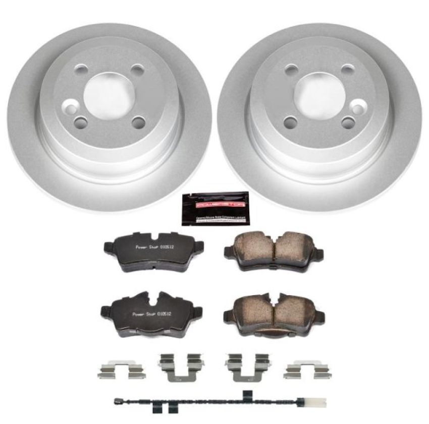 PowerStop CRK6331 Genuine Geomet Coated Rotor and Carbon-Fiber Ceramic Brake Pad Kit
