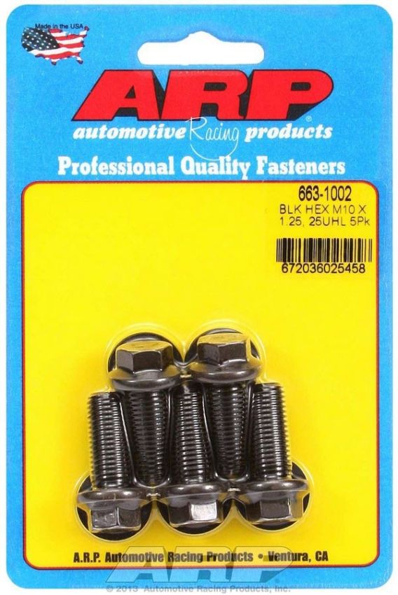 ARP ARP663-1002 Bolt Kit - 6pt 5pk 10mm x 1.25 x 25mm