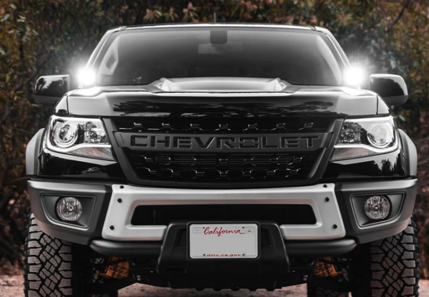 Cali Raised LED CR2667 Cali Raised 15-22 Chevy Colorado Low Profile Ditch Light Brackets Kit - 2 27W Side Projecting Led P