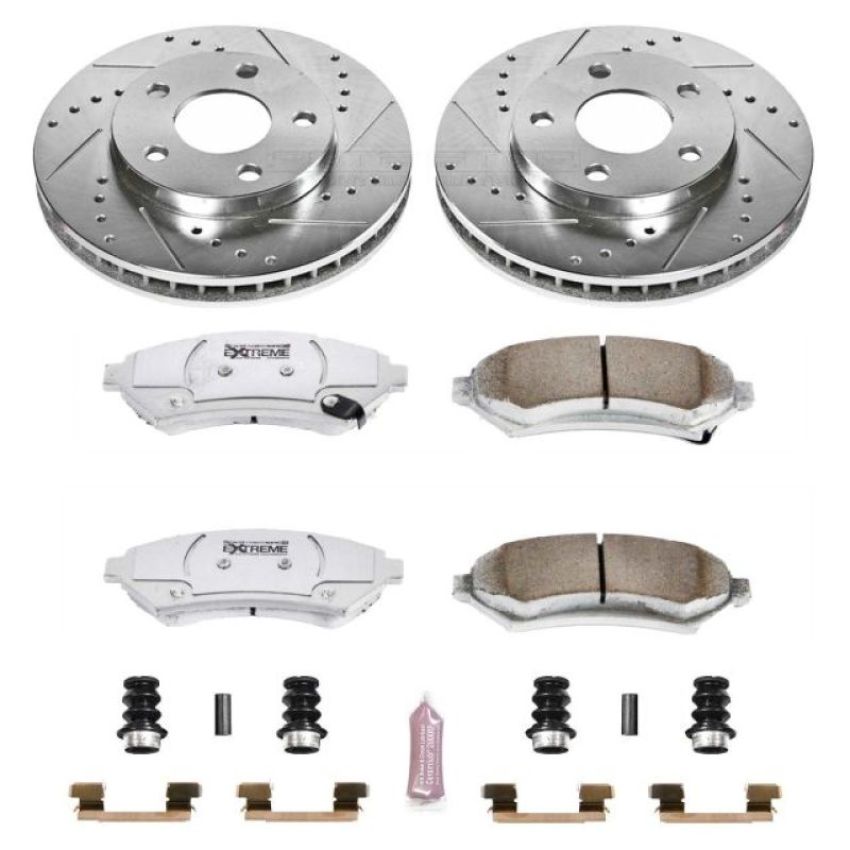 PowerStop K2553-26 Z26 Street Performance Ceramic Brake Pad and Drilled & Slotted Rotor Kit