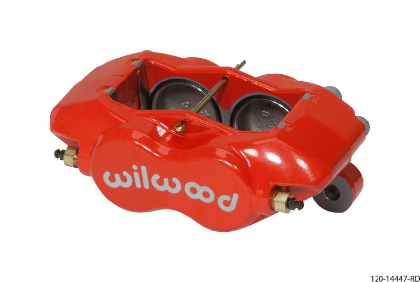 Wilwood 120-14447-RD Caliper-Forged DynaliteI w/Dust Seal-Red 1.75in Pistons .81in Disc