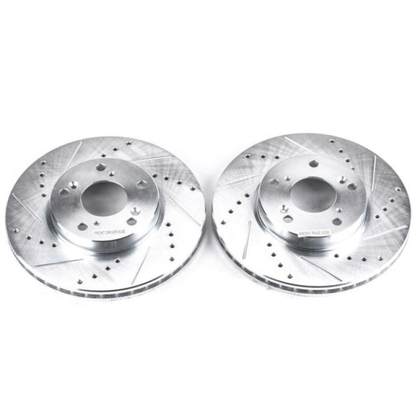 PowerStop JBR709XPR PowerStop Evolution Performance Drilled, Slotted & Plated Brake Rotor Pair