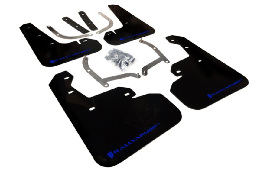 Rally Armor MF45-UR-BLK/BL Black Mud Flap/Blue Logo