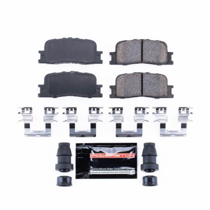 PowerStop Z23-885 PowerStop - Z23 Daily Driver Carbon-Fiber Ceramic Brake Pads with Hardware Kit