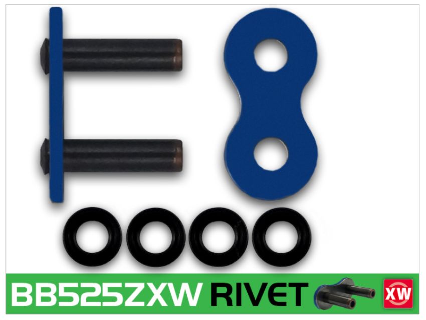 RK Chain BB525ZXW-RL BB525ZXW-RIVET - Blue