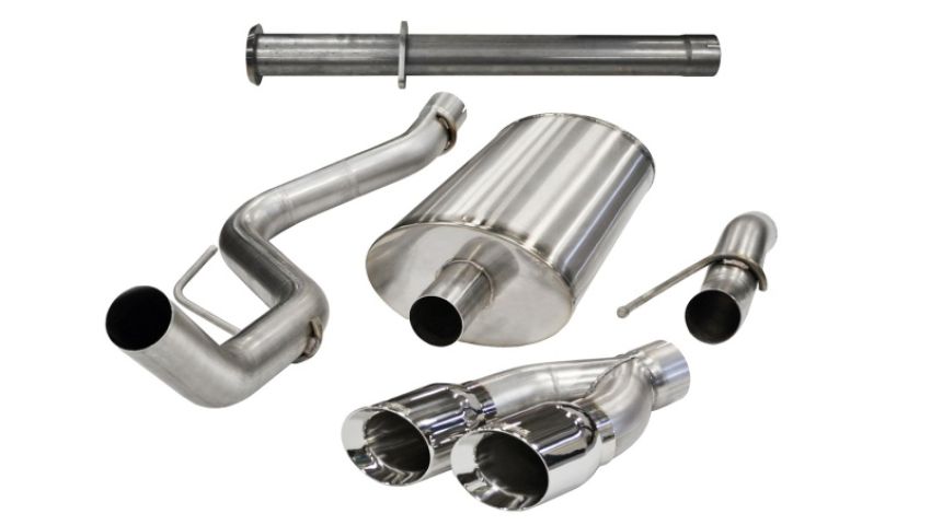 CORSA Performance 14759 Corsa 2011-2014 Ford F-150 Raptor 6.2L V8 133in Wheelbase Polished Xtreme Cat-Back Exhaust