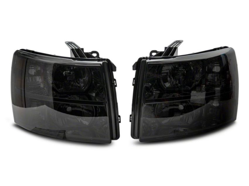 Raxiom S122324 07-14 Chevrolet Silverado 1500 HD Axial OEM RepHeadlights- Chrome Housing- Smoked Lens