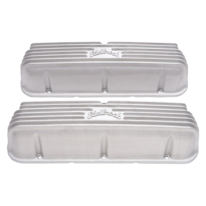 EDELBROCK EDE41609 Valve Cover Kit Classic Finned SBF 62-95