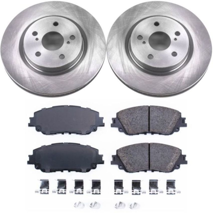 PowerStop KOE7895 OE Stock Replacement Low-Dust Ceramic Brake Pad and Rotor Kit