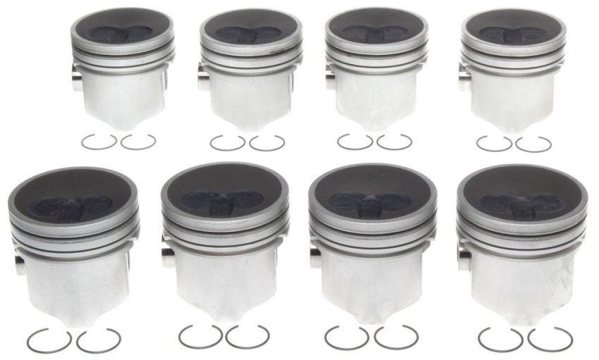 Mahle OE GMC Trk 395 6.5L Diesel 92-97 w/ Reduced Compression Distance by .010 Piston Set (Set of 8)