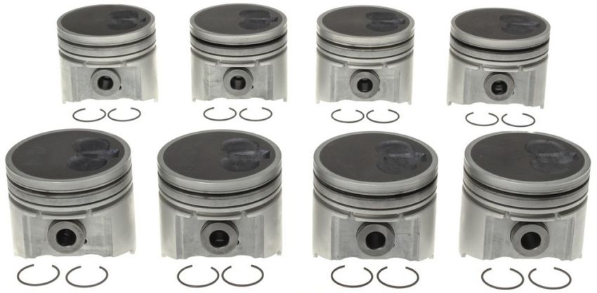 Mahle OE 2243403060 GMC Trk 395 6.5L Diesel 92-97 w/ Reduced Compression Distance by .010 Piston Set (Set of 8)